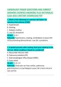 Cardiology FISDAP Questions and Correct Answers