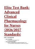 Elite Pharmacology for Nurses Test Bank &lpar;2026&sol;2027&rpar; &ndash; Advanced Clinical Judgment & NGN Prep &ndash; Optimized for Pearson 7th Edition
