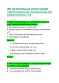  CMN 568 Questions and Correct Answers &ndash; Exam Preparation Guide