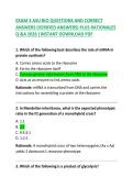 Exam 3 ASU BIO &ndash; Questions and Correct Answers