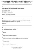 PORTAGE PHARMACOLOGY MODULE 9 EXAM 
