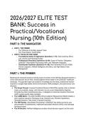2026&sol;2027 ELITE TEST BANK&colon; Success in Practical&sol;Vocational Nursing &lpar;10th Ed&rpar; &vert; NGN & AI Ethics Integrated &vert; UT Austin Standard