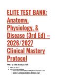 Elite Test Bank&colon; Anatomy&comma; Physiology & Disease &lpar;3rd Ed&rpar; &ndash; 2026&sol;2027 Clinical Mastery Protocol &lpar;Roiger & Bullock&rpar;