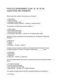 PATH 370 ASSESSMENT 3 &lpar;CH&period; 16&comma; 18&comma; 19&comma; 20&rpar; QUESTIONS AND ANSWERS