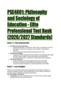 PSE4801&colon; Philosophy & Sociology of Education &ndash; Elite Test Bank &lpar;2026&sol;2027&rpar; &vert; UT Austin Standards &vert; Comprehensive Exam Prep with Mentor Analysis