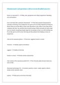 Homeostasis Lab questions with accurate detailed answers