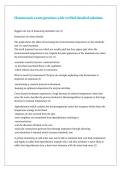 Homeostasis exam questions with verified detailed solutions