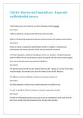 CRCR 4 - Post-Service Financial Care &ndash; Exam with verified detailed answers