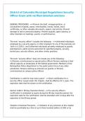 District of Columbia Municipal Regulations Security Officer Exam with verified detailed solutions
