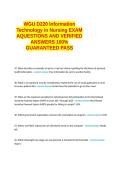  WGU D220 Information Technology in Nursing EXAM AQUESTIONS AND VERIFIED ANSWERS 100&percnt; GUARANTEED PASS