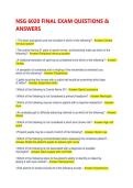 NSG 6020 FINAL EXAM QUESTIONS & ANSWERS