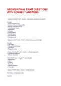 NSG6020 FINAL EXAM QUESTIONS WITH CORRECT ANSWERS