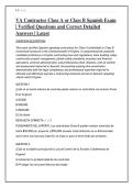 VA Contractor Class A or Class B Spanish Exam  &vert; Verified Questions and Correct Detailed  Answers &vert; Latest 