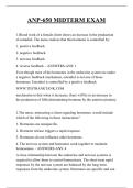 ANP-650 MIDTERM EXAM QUESTIONS AND ANSWERS 2026