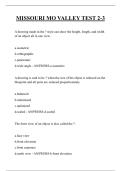 MISSOURI MO VALLEY TEST 2-3  QUESTIONS AND ANSWERS 2026