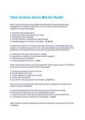 Vsim Andrew Davis Mental Health Questions and Answers &vert; 2026 Update &vert; 100&percnt; Correct 