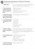 Pennsylvania Pesticide Core Manual &sol; AG 150 Study Guide &sol; 2025 Update &sol; Score 100&percnt;