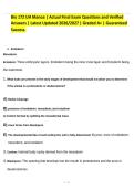 Bio 172 UH Manoa &vert; Actual Final Exam Questions and Verified Answers &vert; Latest Updated 2026&sol;2027 &vert; Graded A&plus; &vert; Guaranteed Success&period;