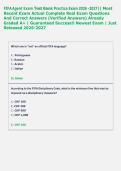 FIFA Agent Exam Test Bank Practice Exam 2026 -2027&vert;&vert; Most  Recent Exam Actual Complete Real Exam Questions  And Correct Answers &lpar;Verified Answers&rpar; Already  Graded A&plus; &vert; Guaranteed Success&excl;&excl; Newest Exam &vert; Just  Released 2026-2027 