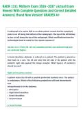 RADR 1311 Midterm Exam 2026 -2027 Actual Exam  Newest With Complete Questions And Correct Detailed  Answers&vert; Brand New Version&excl; GRADED A&plus; 