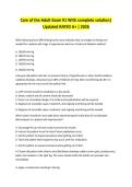 Care of the Adult Exam &num;1 With complete solution&vert; Updated RATED A&plus; &vert; 2026 