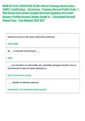NEW ACTUAL EXAM FOR IICRC Water Damage Restoration   &lpar;WRT&rpar; Certification  &comma;Technician &comma; Training Manual Practice Exam &vert;&vert;  Most Recent Exam Actual Complete Real Exam Questions And Correct  Answers &lpar;Verified Answers&rpar; Already Graded A&plus; &vert; Guaranteed Success&excl;&excl;