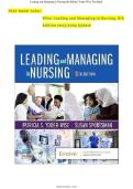 Test Bank for Leading and Managing in Nursing&comma; 8th Edition By Patricia S&period; Yoder-Wise&vert;&vert; All Chapters 1- 25&vert; LATEST GUIDE A&plus;