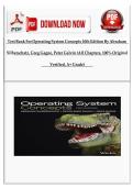 Test Bank for Operating System Concepts 10th Edition By Abraham Silberschatz&comma; Greg Gagne&comma; Peter Galvin &lpar;All Chapters&comma; 100&percnt; Original Verified&comma; A&plus; Grade&rpar;