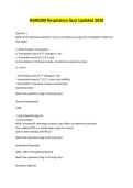 NGR6200 Respiratory Quiz Updated 2026 