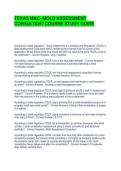 TEXAS MAC- MOLD ASSESSMENT CONSULTANT COURSE STUDY GUIDE QUESTIONS AND ANSWERS  