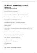OCN Study Guide Questions and Answers
