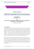 GGH3702&colon; SUSTAINABLE ECONOMIC DEVELOPMENT ASSIGNMENT 1 COMPLETE SOLUTION 206&sol;2027