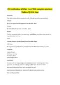 PIC Certification Written Exam With complete solution&vert; Updated &vert; 2026 New