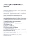 Advertising Principles Final Exam-Graded A