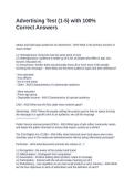 Advertising Test &lpar;1-5&rpar; with 100&percnt; Correct Answers