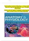 Test Bank Understanding Anatomy & Physiology&colon; A Visual&comma; Auditory&comma; Interactive Approach 4th Edition &lpar;LATEST&rpar; by Gale Sloan Thompson &vert;All Chapters&vert; Expert Verified Answers &vert; Grade A&plus;