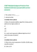 CSET Multiple Subjects Practice Test Subtest 2 &lpar;Version 1&rpar; exam with correct answers 