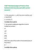 CSET Multiple Subjects Practice Test Subtest 2 &lpar;Version 2&rpar; exam with correct answers 