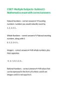 CSET- Multiple Subjects- Subtest 2- Mathematics exam with correct answers 