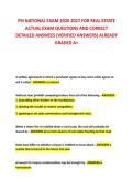 PSI NATIONAL EXAM 2026 2027 FOR REAL ESTATE   ACTUAL EXAM QUESTIONS AND CORRECT  DETAILED ANSWEES &lpar;VERIFIED ANSWERS&rpar; ALREADY  GRADED A&plus; 