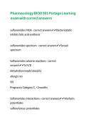Pharmacology BIOD 351 Portage Learning exam with correct answers