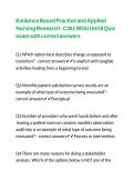 Evidence Based Practice and Applied Nursing Research - C361 WGU Unit 6 Quiz exam with correct answers