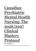 2026&sol;2027 Canadian Psychiatric Mental Health Nursing Blueprint &vert; Varcarolis 3rd Edition &vert; NGN NCLEX & Clinical Guide 