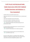 CAPT Psych Tech Reviewed Study  Guide Exam Latest 2026&sol;2027 Updated  Verified Questions and Solutions A&plus;  Pass Guaranteed