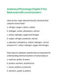 Anatomy & Physiology Chapter 2 Test Bank exam with correct answers