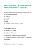 HUMAN ANATOMY CH&period; 12 TEST BANK Qs EXAM WITH CORRECT ANSWERS