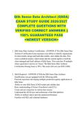 Qlik Sense Data Architect &lpar;QSDA&rpar;  EXAM STUDY GUIDE 2026&sol;2027  COMPLETE QUESTIONS WITH  VERIFIED CORRECT ANSWERS &vert;&vert;  100&percnt; GUARANTEED PASS  <NEWEST VERSION> 
