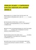 SPRINKLERS SEGMENT 5 COMPREHENSIVE EXAM 2026 QUESTIONS WITH ANSWERS GRADED A&plus;