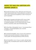 SUS1501 TEST BANK 2026 QUESTIONS WITH  ANSWERS GRADED A&plus;