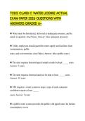 TCEQ CLASS C WATER LICENSE ACTUAL  EXAM PAPER 2026 QUESTIONS WITH  ANSWERS GRADED A&plus;